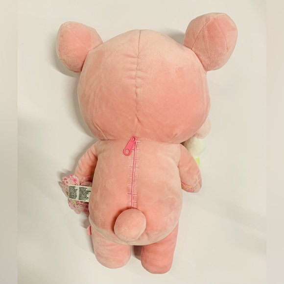 Pink Mochi Rilakkuma Bear Squishy Plush Stuffed Animal - Picture 4 of 5